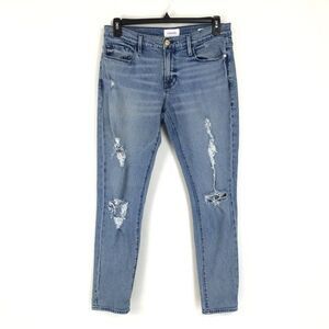 Frame Le Garcon Straight Leg Jean Women's Size 29 Beldon Rips Distressed Stretch